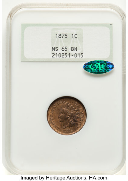 1875 1c Repunched Date, FS-301, S-1 MS BN thumbnail 2