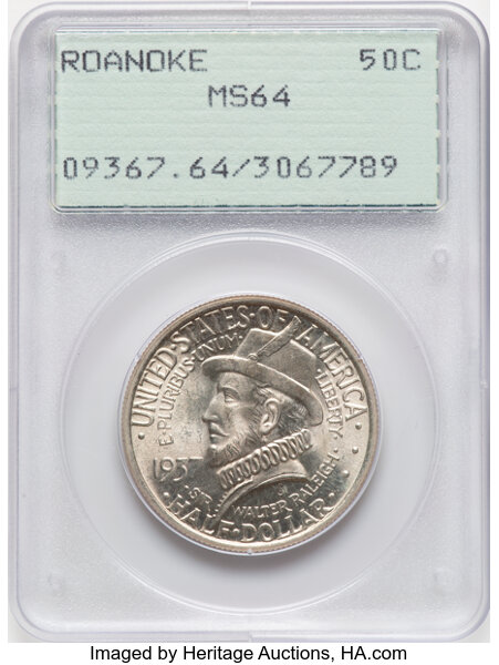 1937 50c Roanoke Island MS thumbnail 4