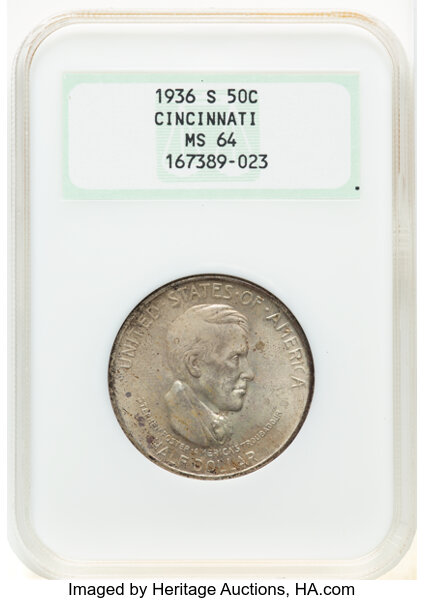 1936-S 50c Cincinnati Music Center MS thumbnail 3