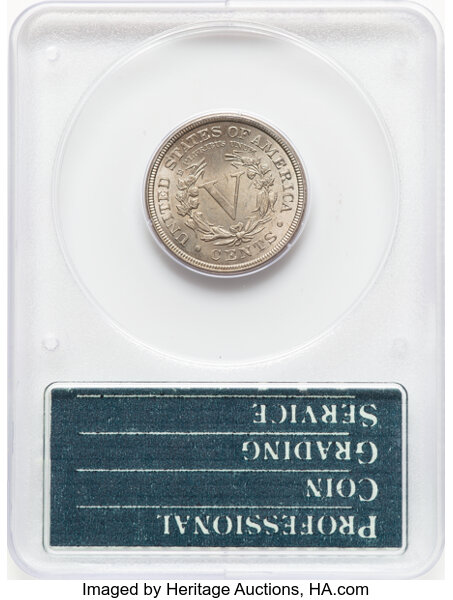 1883 5c Cents MS63 thumbnail 2