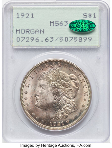 1921 $1  Morgan, Meteor Die Gouges, VAM-3i MS thumbnail 6