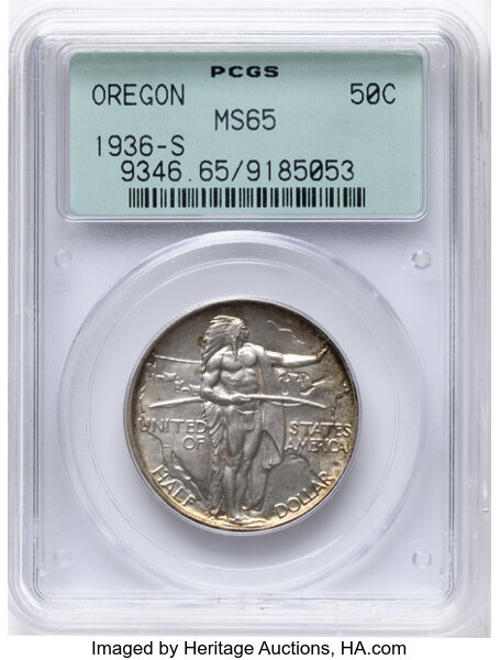 1936-S 50c Oregon Trail MS thumbnail 3