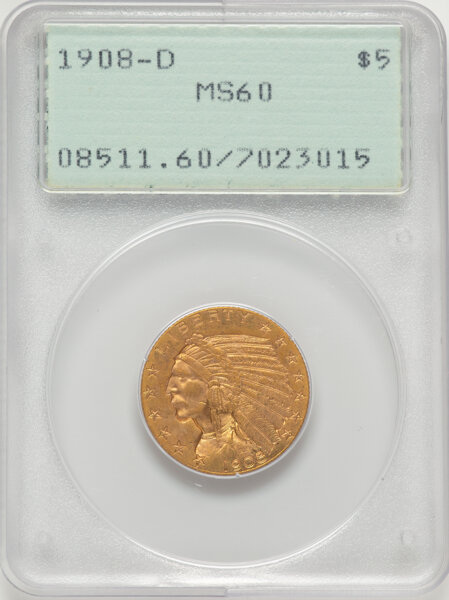1908-D $5  MS thumbnail 3