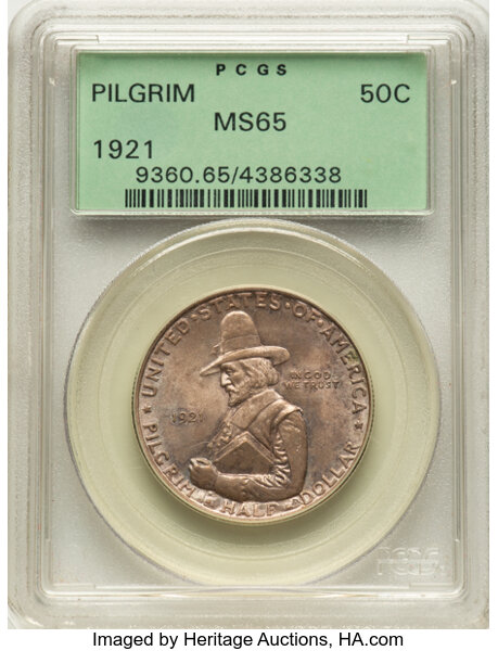 1921 50c Pilgrim MS thumbnail 3