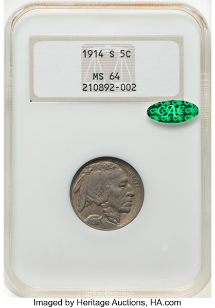 1914-S 5c Overdate, FS-101 MS thumbnail 3