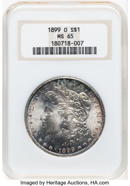 1899-O $1  Doubled 1, Die Breaks Reverse, VAM-11A MS thumbnail 3