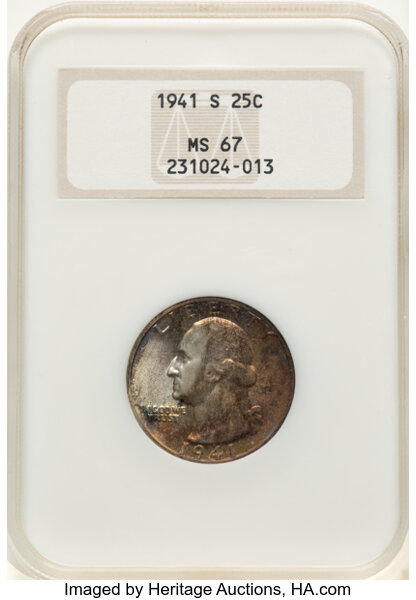 1941-S 25c Doubled Die Reverse, FS-801 MS thumbnail 2