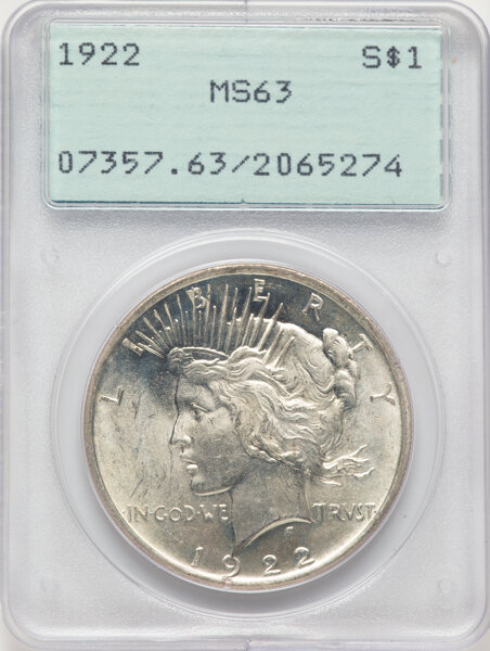 1922 $1  Doubled Leaves, Die Break R, VAM-6A MS thumbnail 2