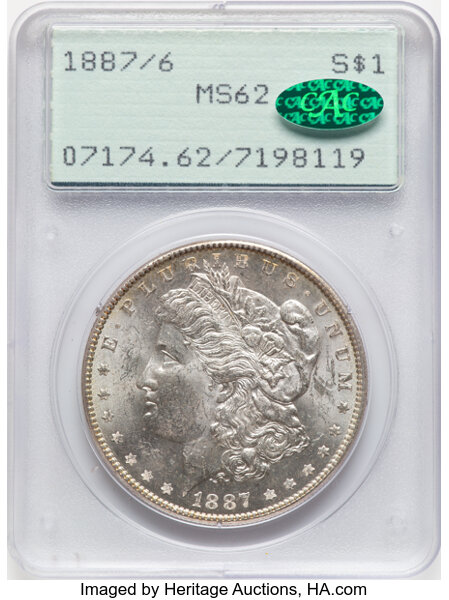 1887/6 $1  Overdate, VAM-2 MS thumbnail 3