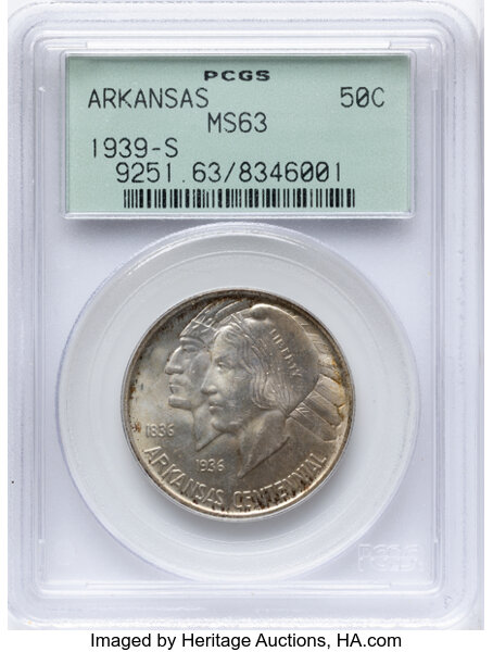 1939-S 50c Arkansas MS thumbnail 2