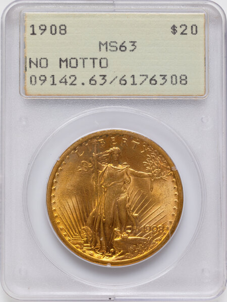 1908 $20  No Motto MS thumbnail 6