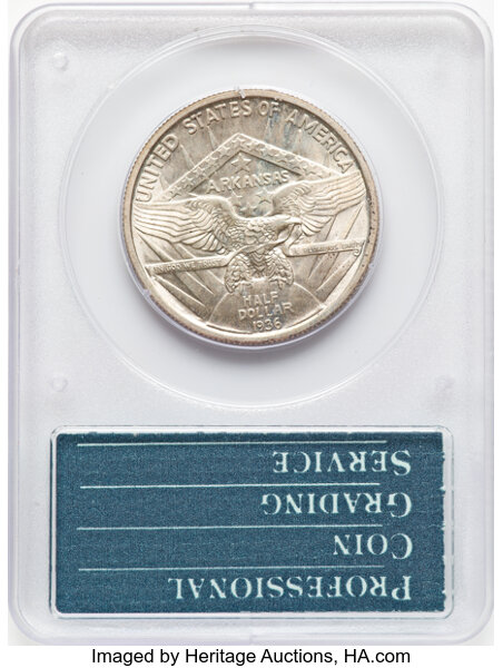 1936 50c Robinson - Arkansas AU53 CAC thumbnail 19