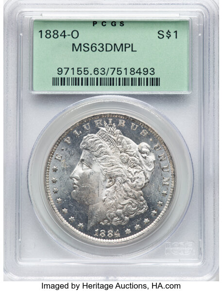 1884-O/O $1  Repunched Mintmark, VAM-10 MS DMPL thumbnail 2