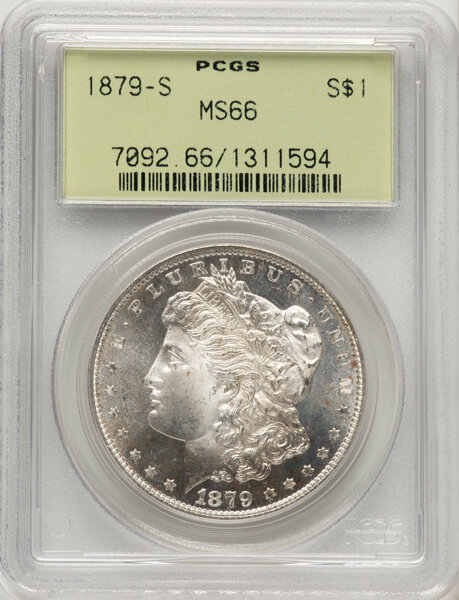 1879-S $1  Hair Ribbon Gouged, VAM-107A MS thumbnail 7