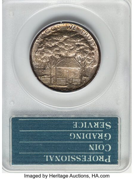 1922 50c Grant Memorial, without Star MS64 CAC thumbnail 2