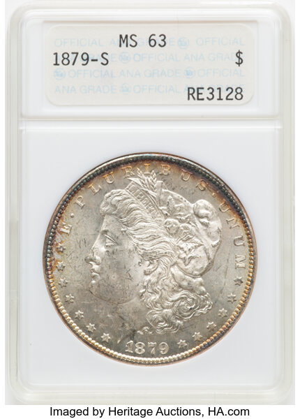 1879-S $1  Hair Ribbon Gouged, VAM-107A MS thumbnail 10
