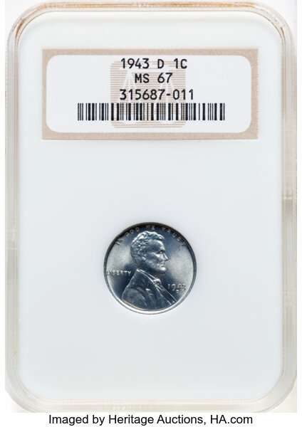 1943-D 1c Steel MS thumbnail 6