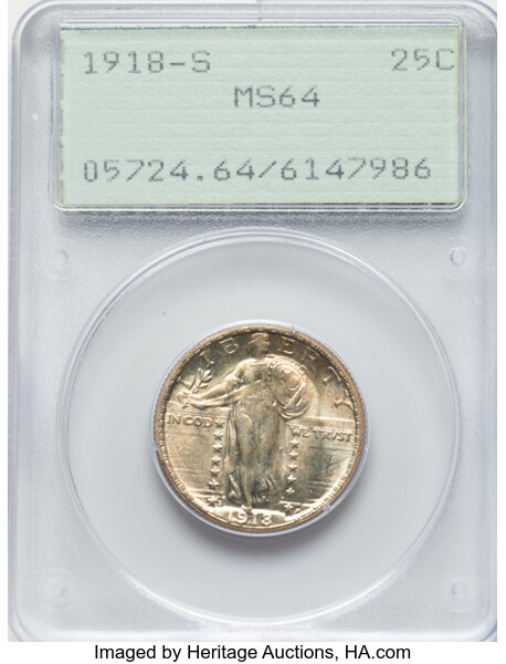 1918-S 25c MS thumbnail 4