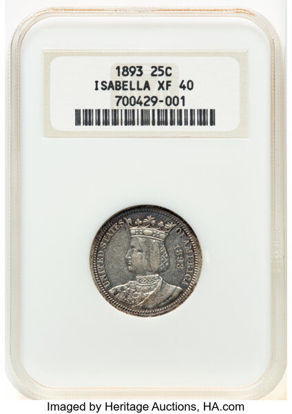 1893 25c Isabella MS thumbnail 5