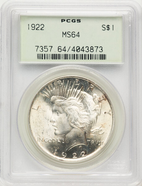 1922 $1  Doubled Leaves, Die Break R, VAM-6A MS thumbnail 3