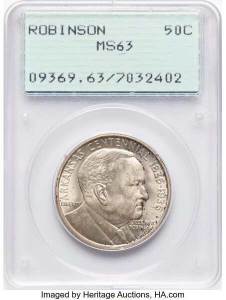 1936 50c Robinson - Arkansas MS thumbnail 4