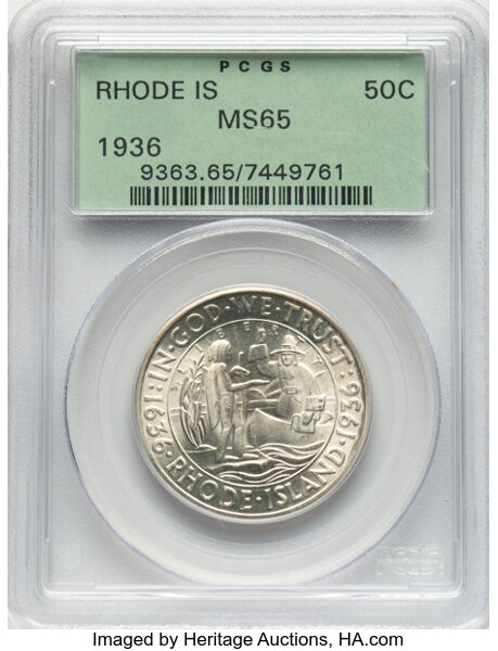 1936 50c Rhode Island MS thumbnail 4