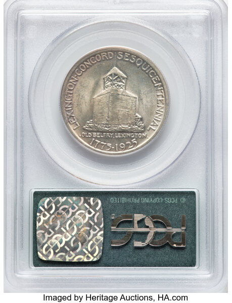 1925 50c Lexington-Concord MS64 CAC thumbnail 2