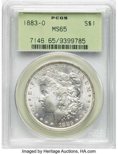 1883-O $1  Buffed Reverse, Die Break, VAM-1C3 MS thumbnail 2
