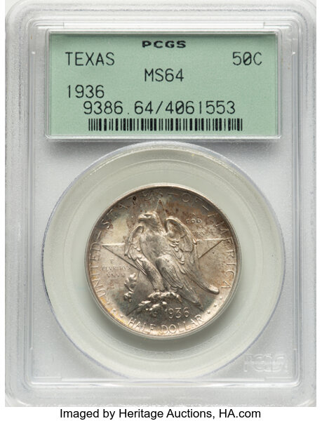 1936 50c Texas MS thumbnail 3