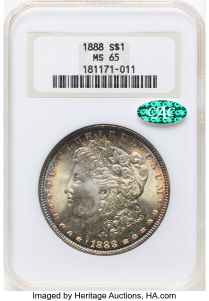 1888 $1  Die Gouges State 2, VAM-7A1 MS thumbnail 11