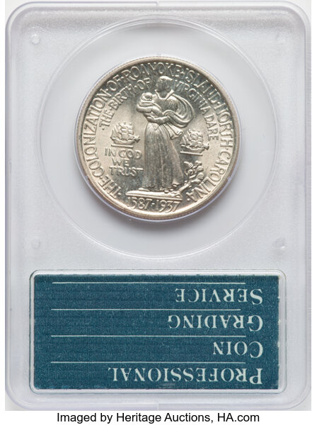 1937 50c Roanoke Island MS64 thumbnail 2