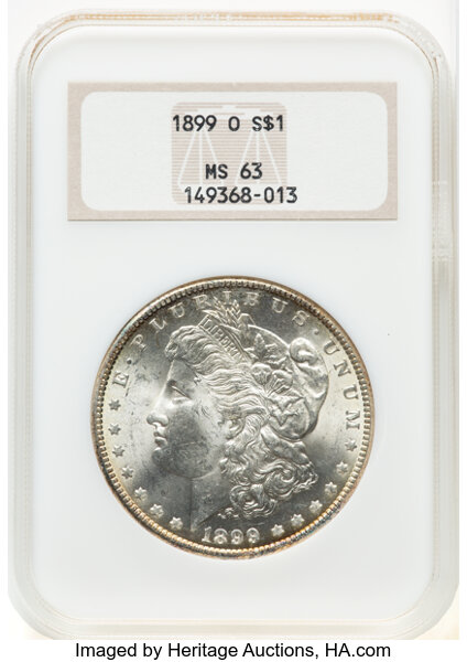 1899-O $1  Doubled 1, Die Breaks Reverse, VAM-11A MS thumbnail 7