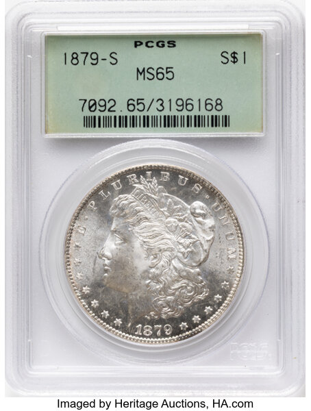 1879-S $1  Hair Ribbon Gouged, VAM-107A MS thumbnail 17