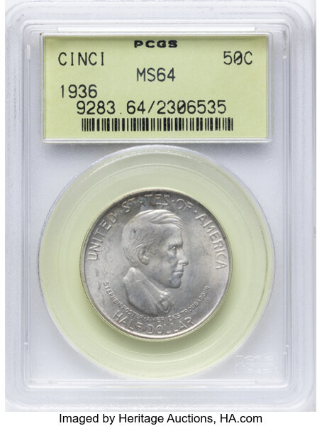 1936 50c Cincinnati Music Center MS thumbnail 3
