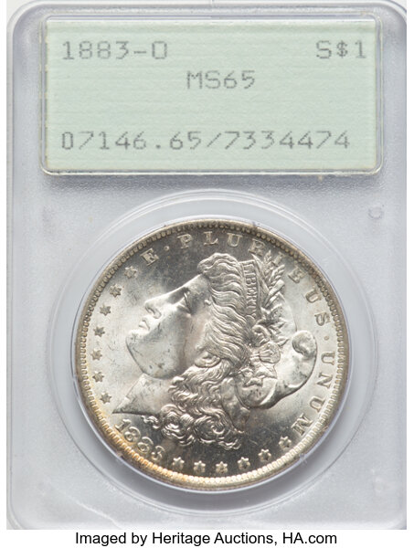 1883-O $1  Buffed Reverse, Die Break, VAM-1C3 MS thumbnail 3
