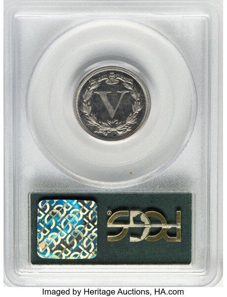 1869 P5c Nickel, J-684 PR thumbnail 3
