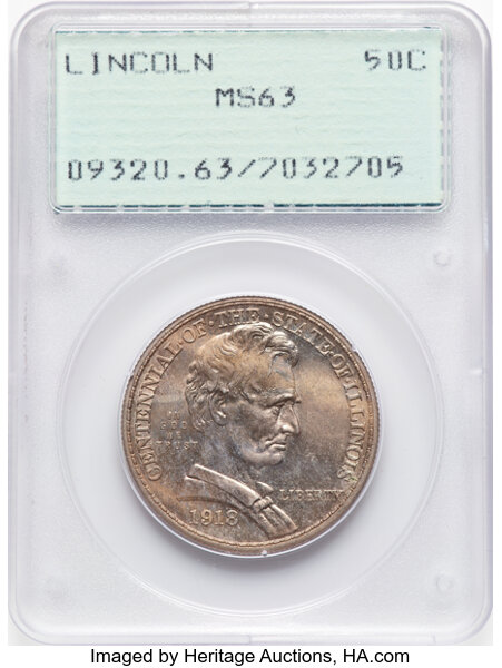 1918 50c Lincoln - Illinois MS thumbnail 2