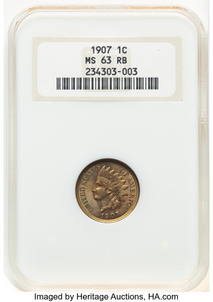 1907 1c Repunched Date, S-9 MS RB thumbnail 2