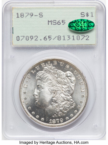 1879-S $1  Hair Ribbon Gouged, VAM-107A MS thumbnail 13