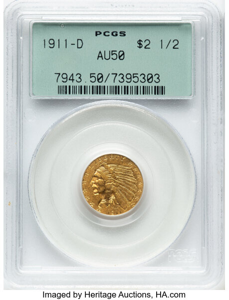 1911-D $2 1/2 Strong D MS thumbnail 4