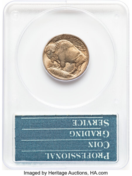 1913 5c Buffalo, Type 1 MS65 thumbnail 2