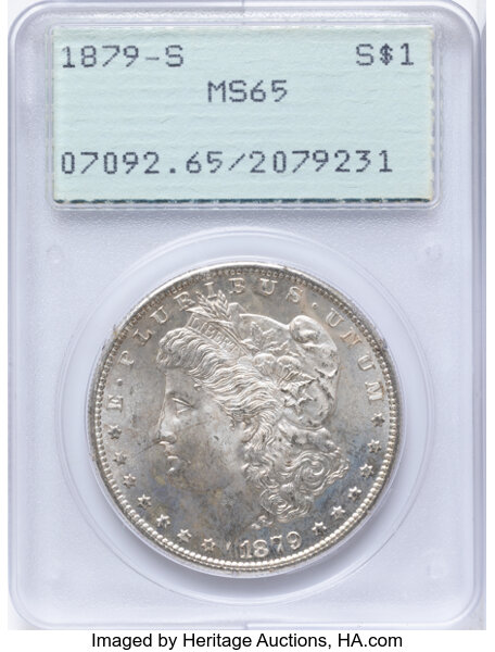 1879-S $1  Hair Ribbon Gouged, VAM-107A MS thumbnail 18