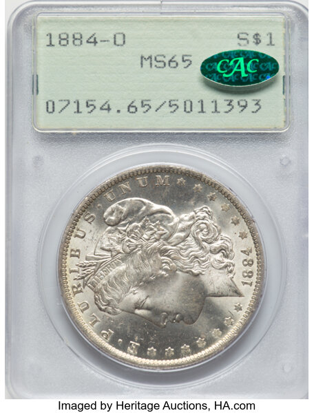 1884-O $1  Die Break Right Stars, VAM-19B MS thumbnail 2