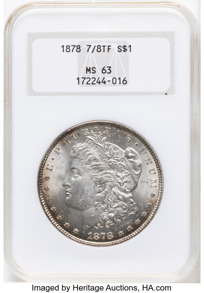 1878 7/8TF $1  Strong, 7/4, VAM-37 MS thumbnail 4