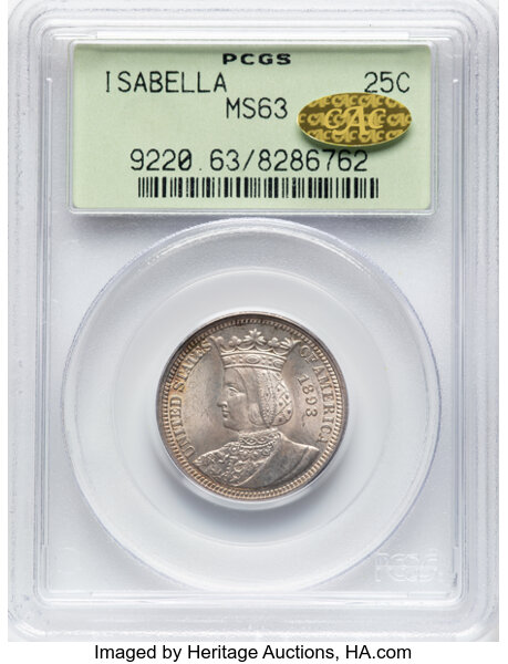 1893 25c Isabella MS thumbnail 6