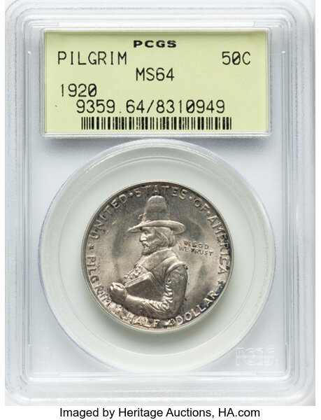 1920 50c Pilgrim MS thumbnail 4
