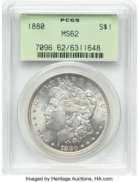 1880 $1  Clashed Dies, VAM-24A MS thumbnail 4