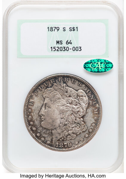 1879-S $1  Hair Ribbon Gouged, VAM-107A MS thumbnail 12