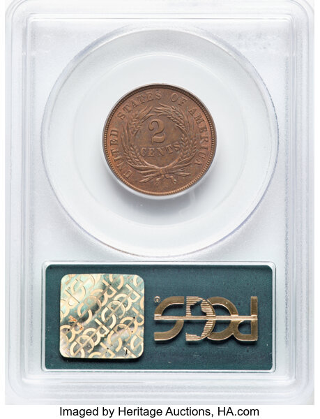 2-Cent Piece 2c 1864-1872 MS RB [Type] MS64 RB thumbnail 2