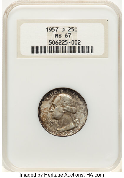 1957-D 25c Re-engraved TF, FS-901 MS thumbnail 2